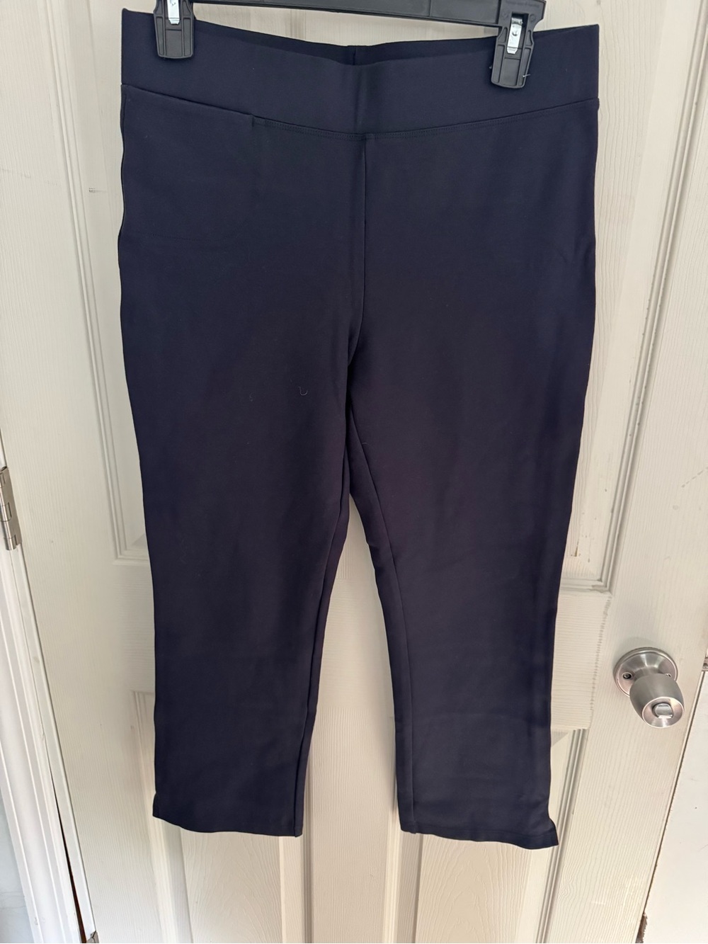 Quince Women Ultra-Stretch Ponte Kick Flare Pants Navy M - Picture 4 of 14